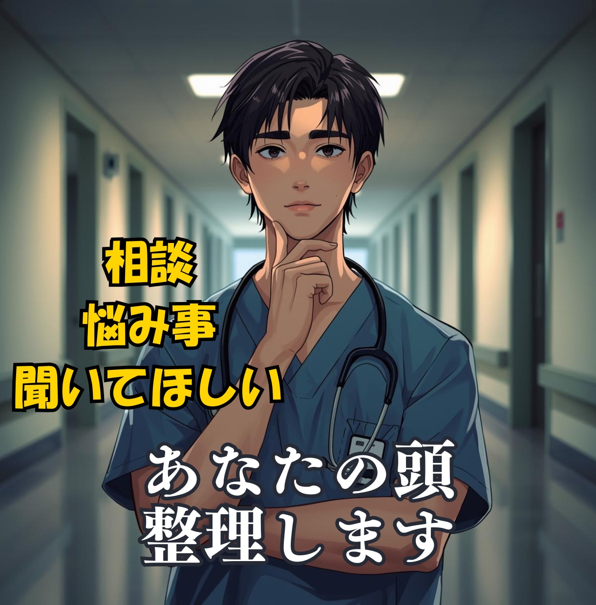 男性看護師がお話しお聞きします 話しながら考えを整理する相談相手になります イメージ1