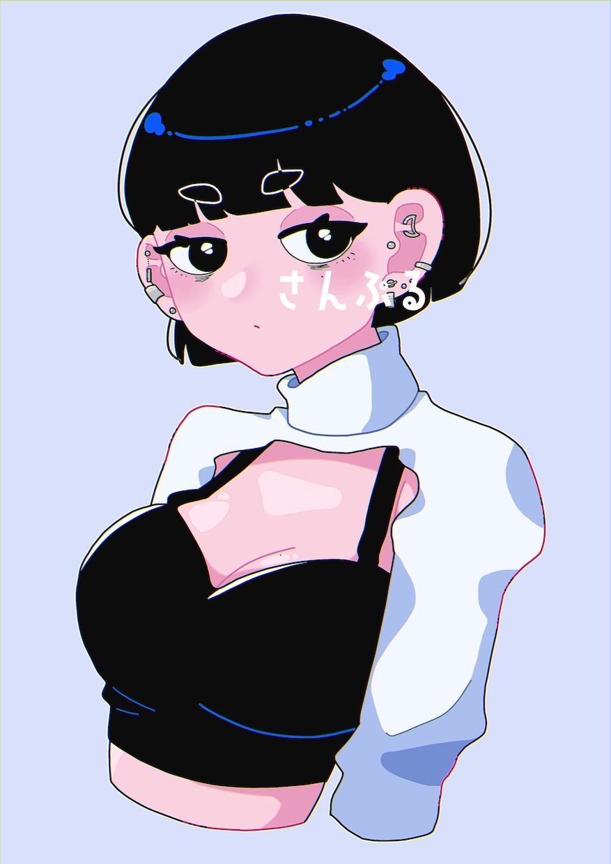 ポップで可愛い人物イラスト描きます アイコン等に使えるかわいくポップな人物イラスト描きます！ イメージ1