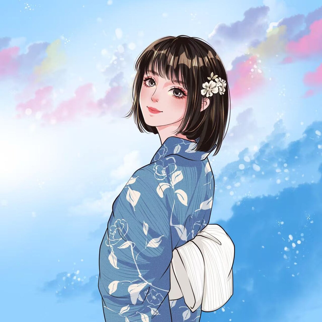 SNS映え✨ゆるかわおしゃれアイコン描きますます ポップで可愛いおしゃれ人物アイコン描きます イメージ4