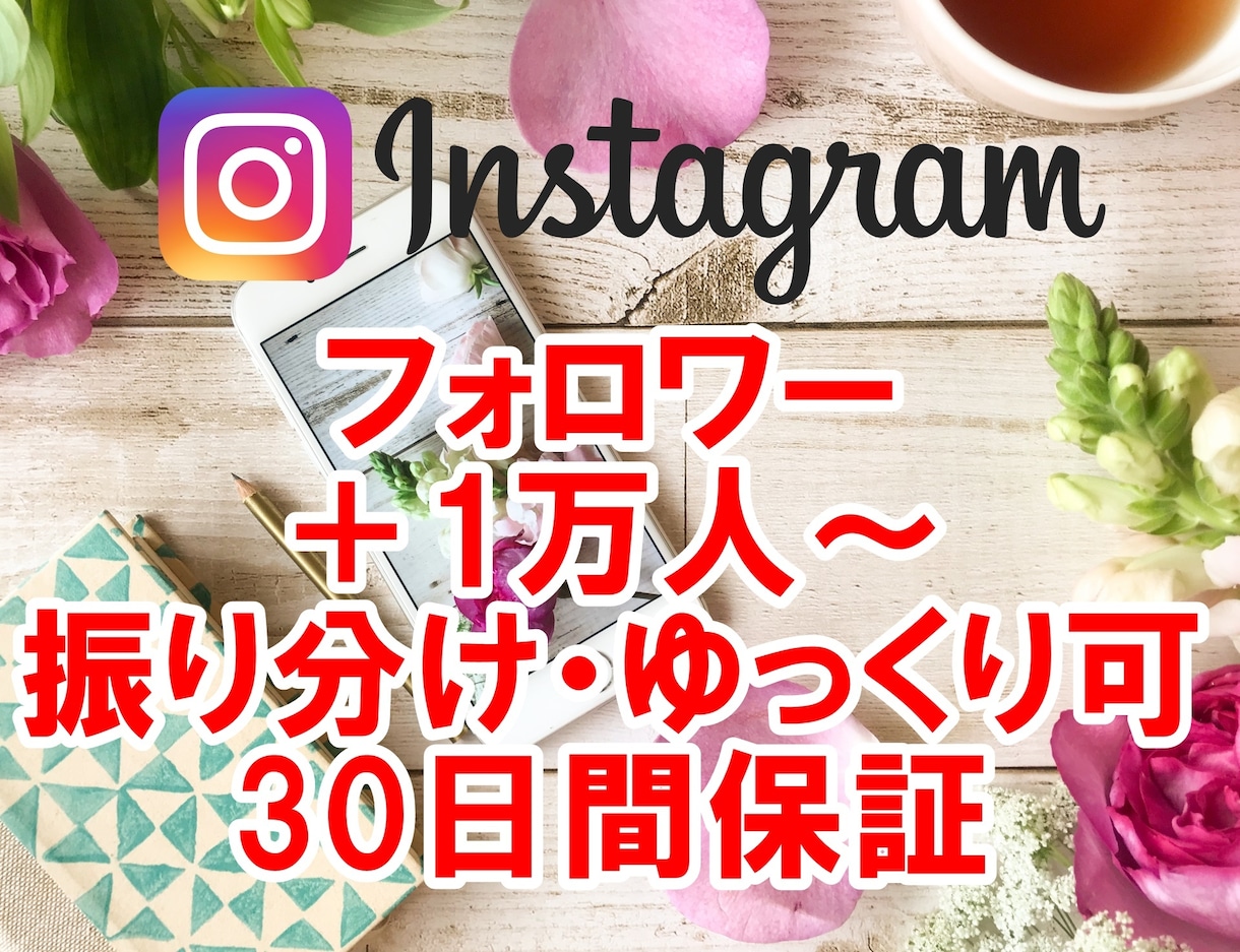 インスタグラムのフォロワー+1万人～増やします 振り分け・外国人フォロワー増加☆保証あり イメージ1