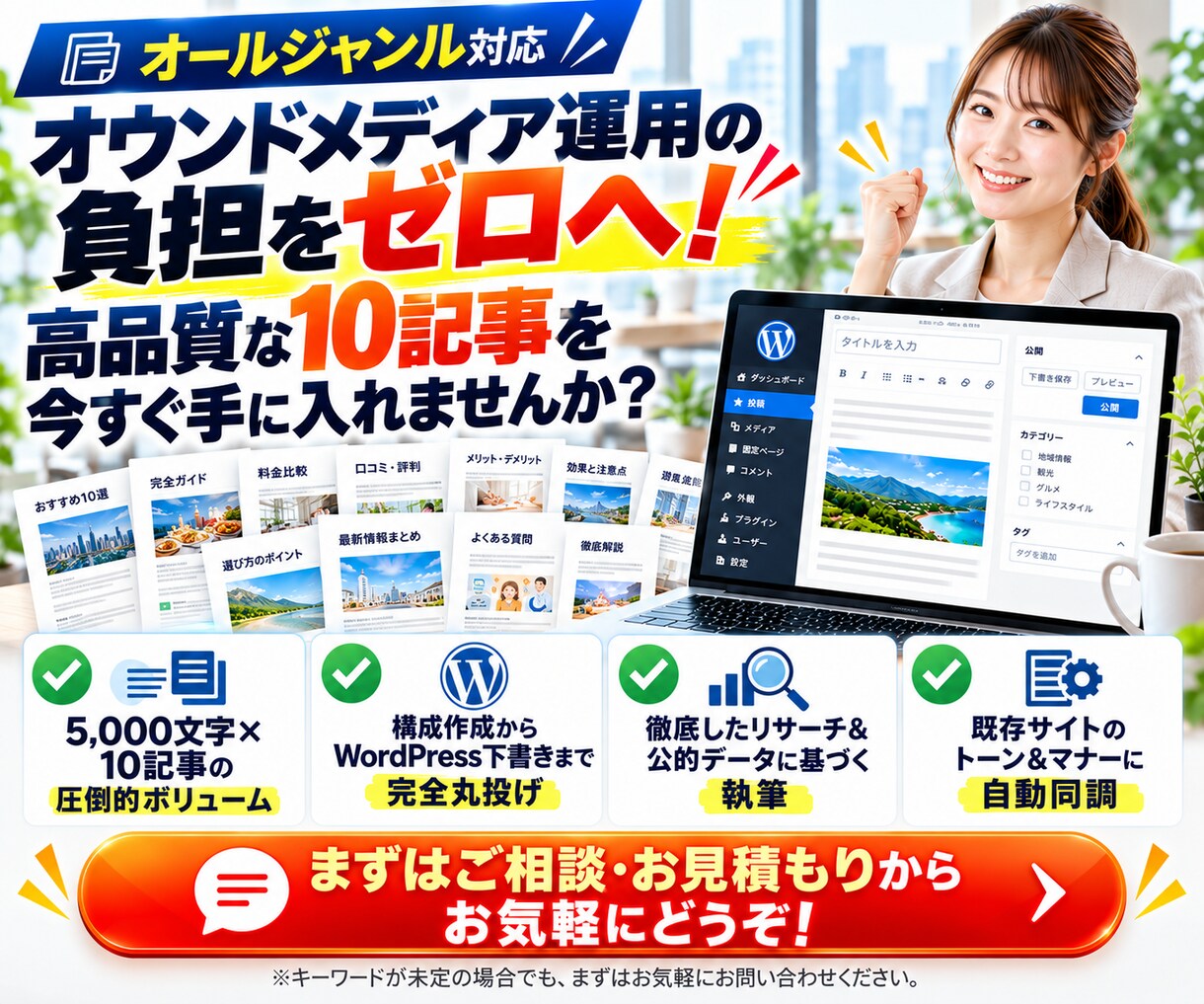 SEOブログ記事作成代行！10記事をWP入稿します 構成作成から丸投げOK！上位表示を狙う記事&Webコンテンツ イメージ10