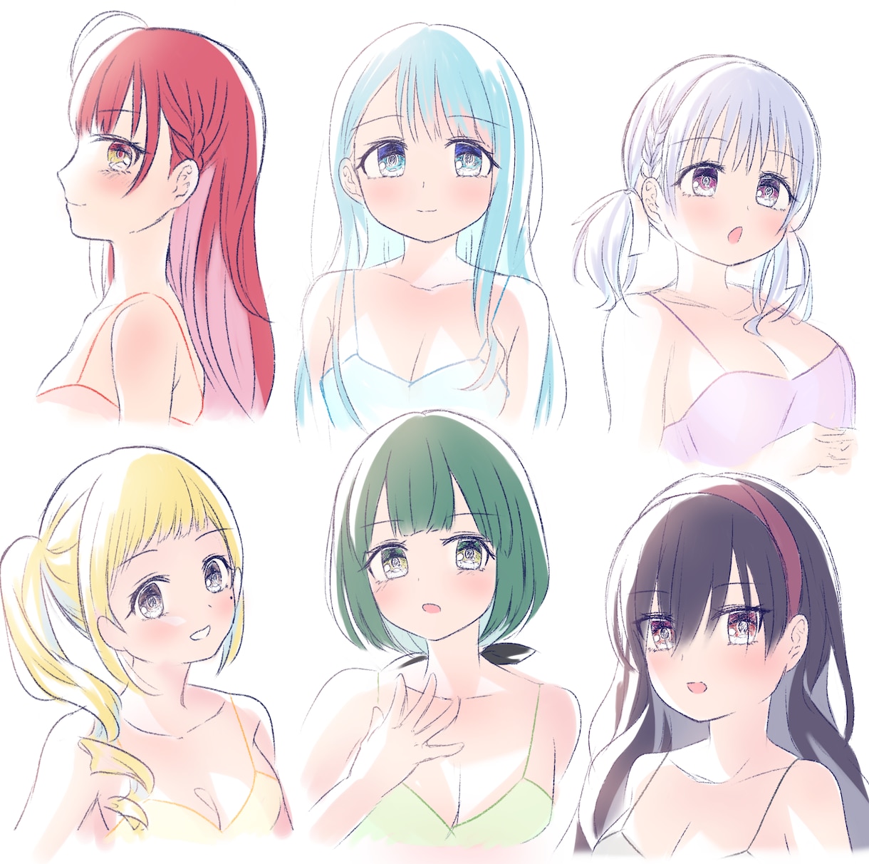 可愛い女の子のイラストを制作します アイコンやヘッダー、立ち絵や一枚絵など幅広く制作可能です。 イメージ2
