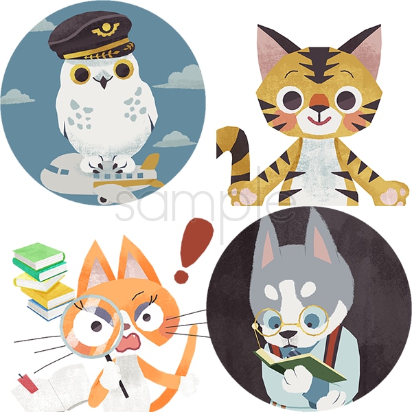 動物等の絵本風アイコン: 定期購入優待有ります Youtube、X、ブログなどのSNSにどうぞ イメージ8
