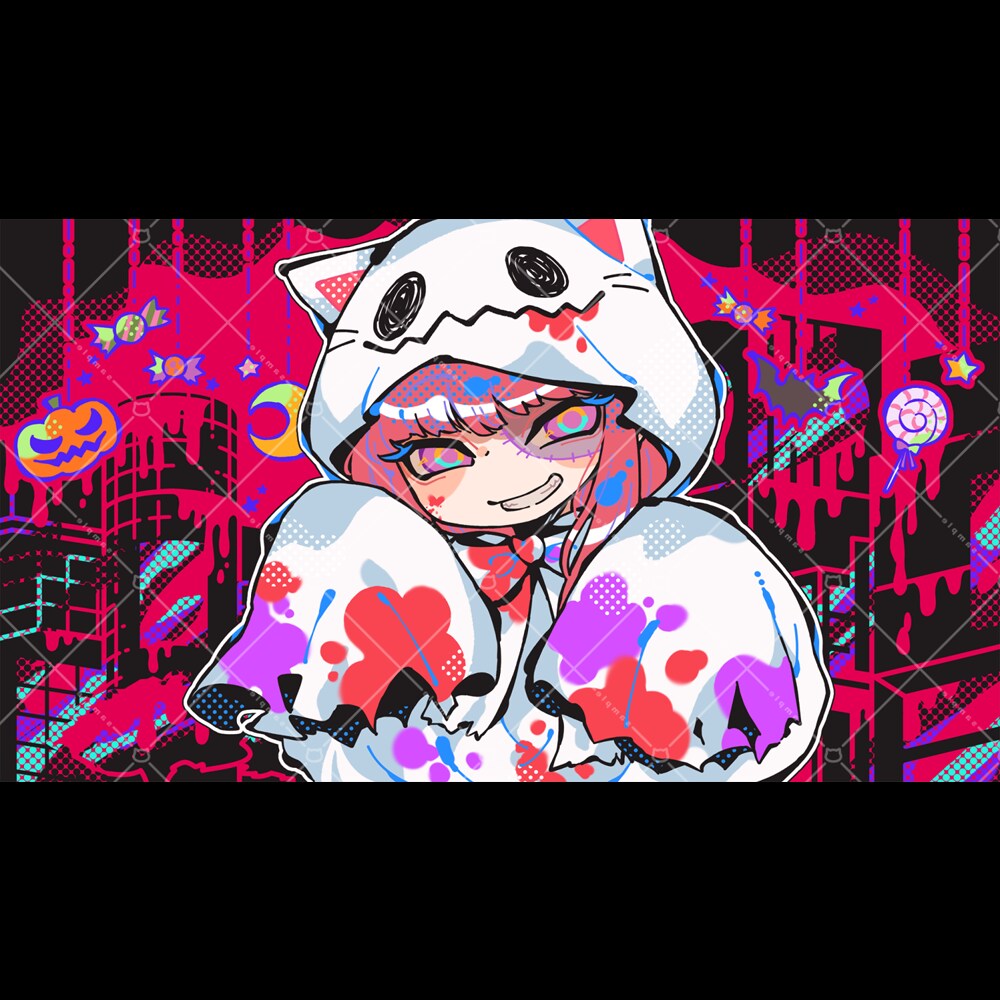 MV・配信用1枚絵描きます ポップでちょっぴりダークなイラストはお任せください！ イメージ3
