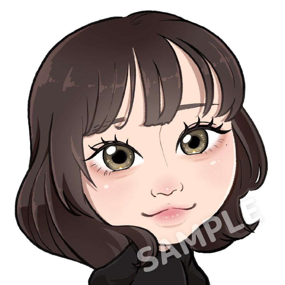 プロ似顔絵師が〈ポップかわいい〉アイコン描きます TV番組で採用実績有！SNS、名刺、HP用デフォルメイラスト イメージ3