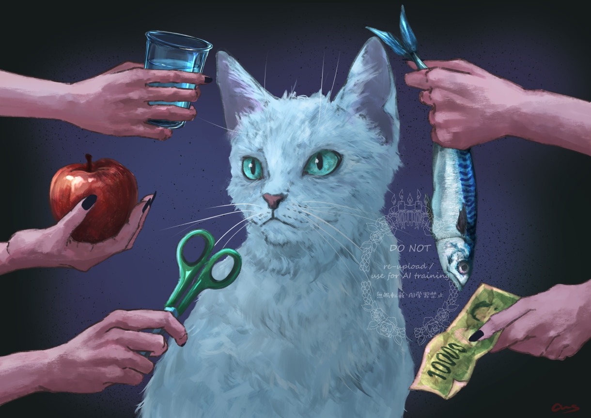 ダーク×動物×厚塗り｜世界観ある一枚絵を描きます 商用利用OK◎一枚絵・MV・サムネ等お気軽にご相談ください イメージ2