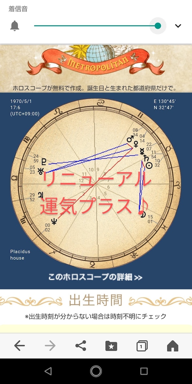 世界で1つだけのホロスコープ鑑定いたします 魅力発見！星が教える人生