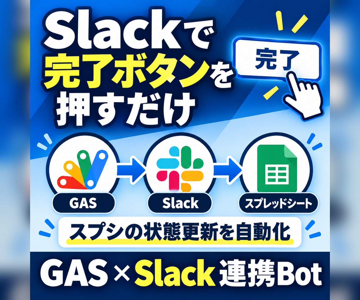 GAS×Slackで業務自動化Botを構築します 通知・更新・記録までSlack上で完結する仕組みを作ります イメージ1