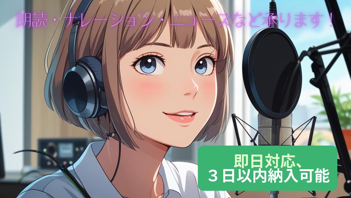 アナウンス・ナレーション・朗読など承ります 明るい声でお届けします！商用利用可/権利譲渡込み/即日対応 イメージ1