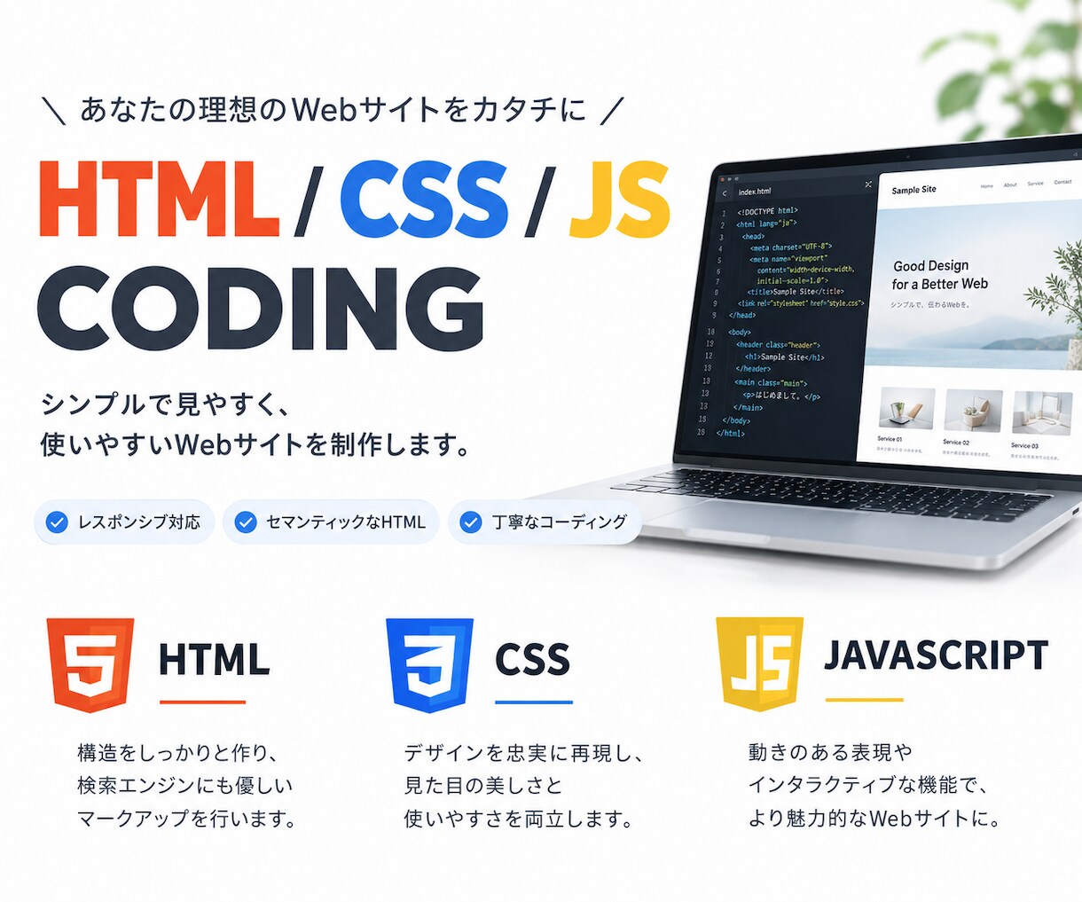FigmaをHTML/CSSでコーディングします SCSS(FLOCSS×BEM)設計・レスポンシブ・表示確認 イメージ1