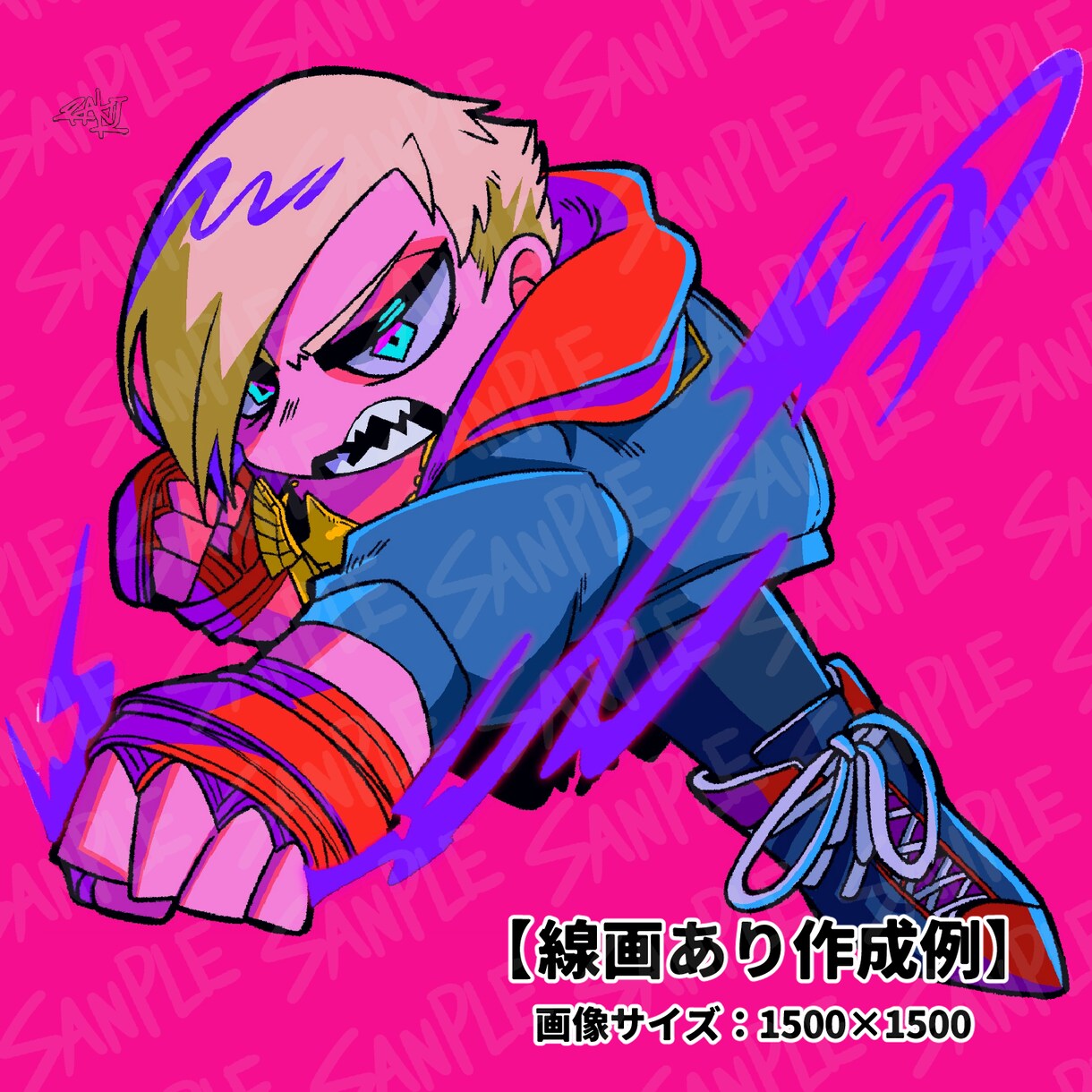 派手な配色で目を惹きます ポップでカワイイSDキャラクターを制作！商用利用も可能◎ イメージ3
