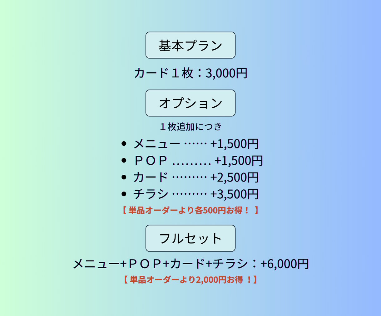 紹介カード・サンクスカード・ショップカード作ります 開業お得セット有｜業種不問｜サロン・カフェ・ハンドメイド雑貨 イメージ3