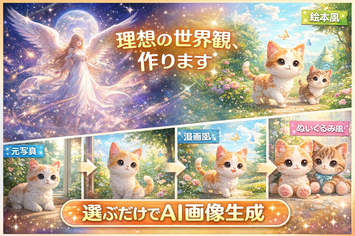 AIでイメージを形にします｜プロンプト作成します 初心者OK｜思い描いた世界を一緒に形にします イメージ2