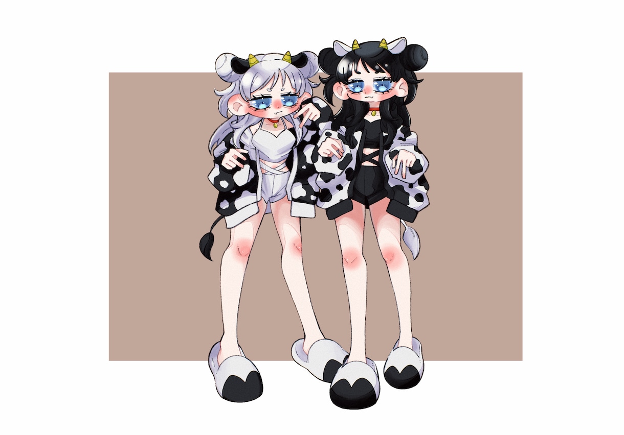 ちょっと個性的な服の約4等身キャラを描きます 修正無制限・小物追加無制限だから嬉しい！！ イメージ4