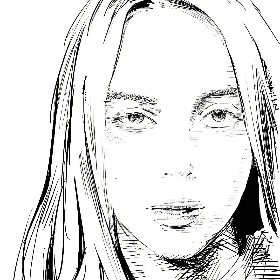 繊細な似顔絵/人物イラスト作成します SNSアイコンなど 白黒繊細なラフタッチで イメージ5