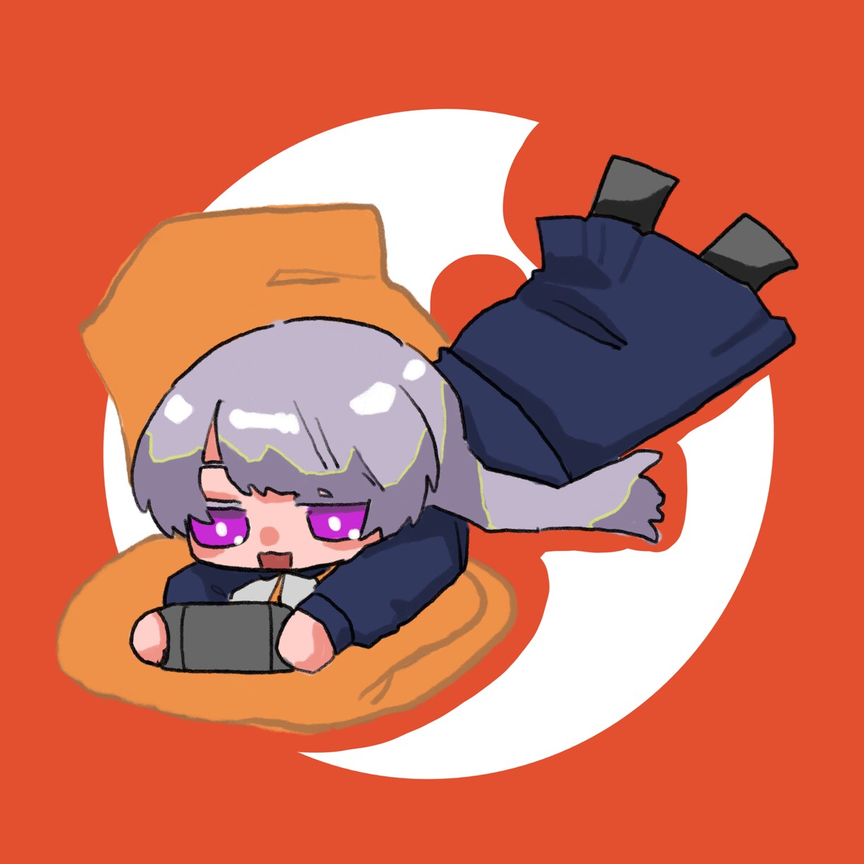 のんびりしたアイコン描きます 寝転んでるのんびりした子達を描きます イメージ2