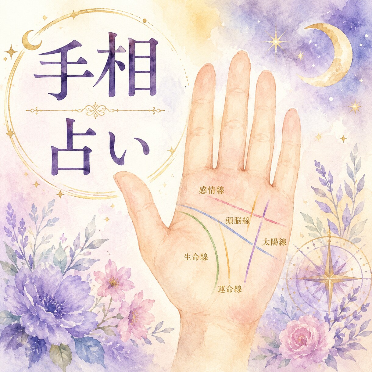 あなたの手相を見て占います 初心者ですが、手相占いやってます。宜しくお願いします イメージ1