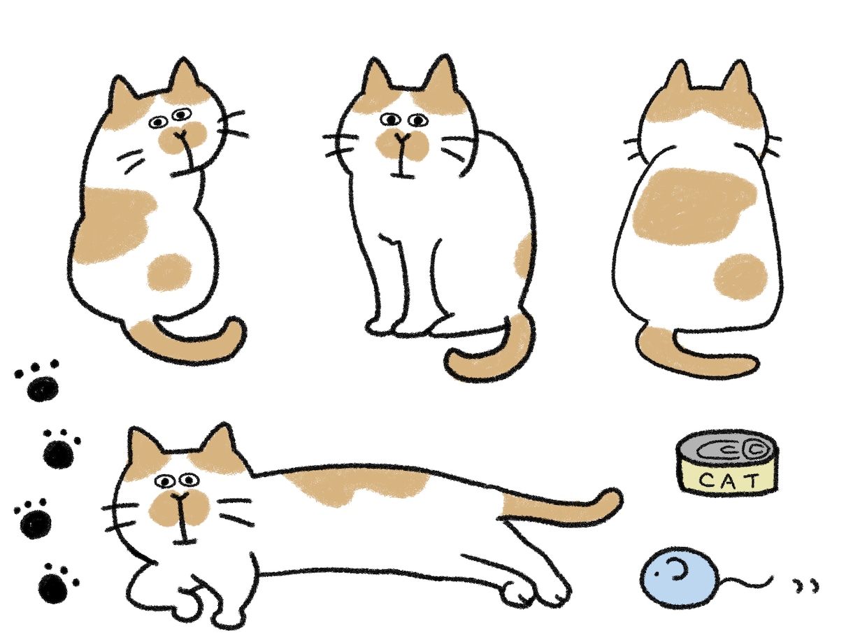 ゆるくてかわいいイラストをセットで描きます アイコンや挿絵に！同じタッチでセットで描きます！ イメージ2