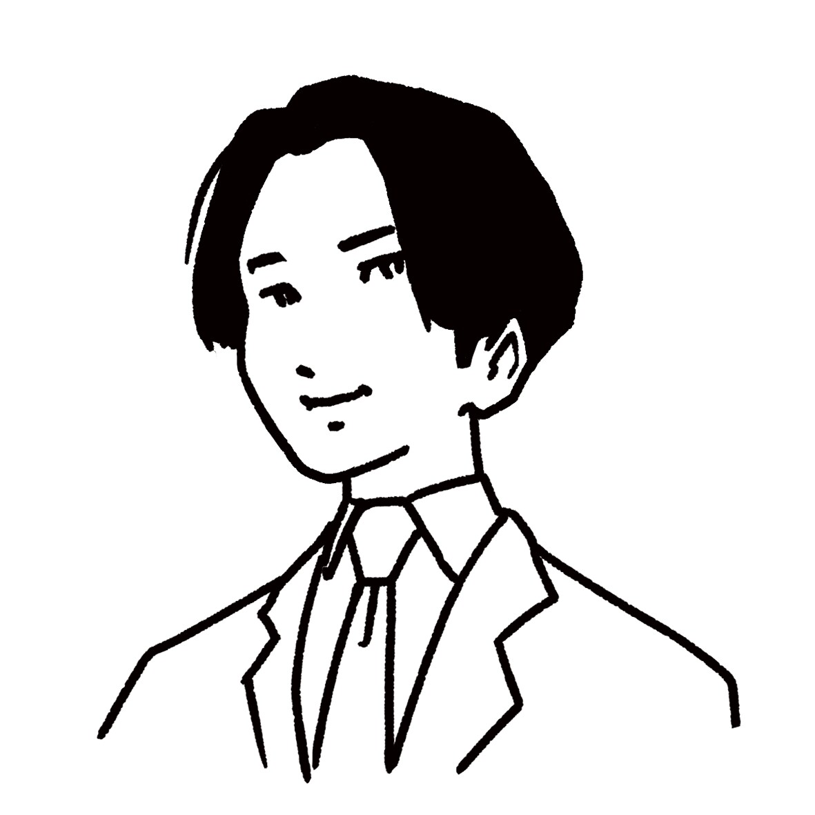 線画でスタイリッシュなイラストを描きます 名刺のワンポイントやSNSのアイコンに最適！ イメージ3