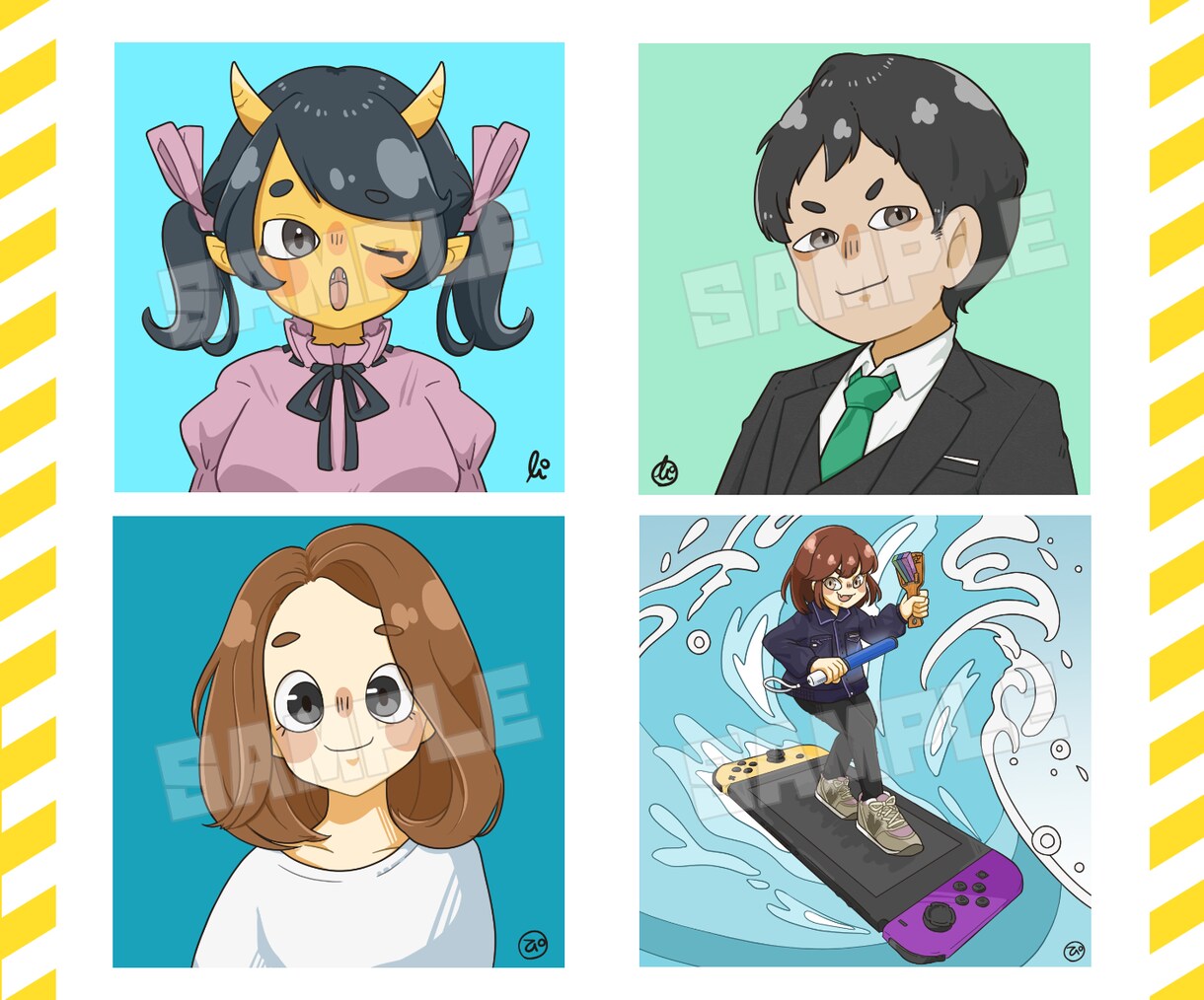 ポップなSNS用アイコンお描きします あなただけのオリジナルアイコンを！最短二日、似顔絵もOK！ イメージ4