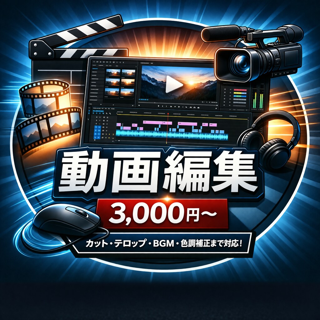 SNS向けの動画編集、催事の動画編集など承ります 活動始めたてでチャネルを伸ばしたい方歓迎！ イメージ1
