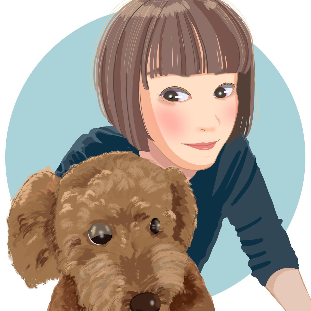 似顔絵、アイコン、イラスト、作成します ♡アート風、水彩画風などオシャレに描きます♪ペットも描きます イメージ8