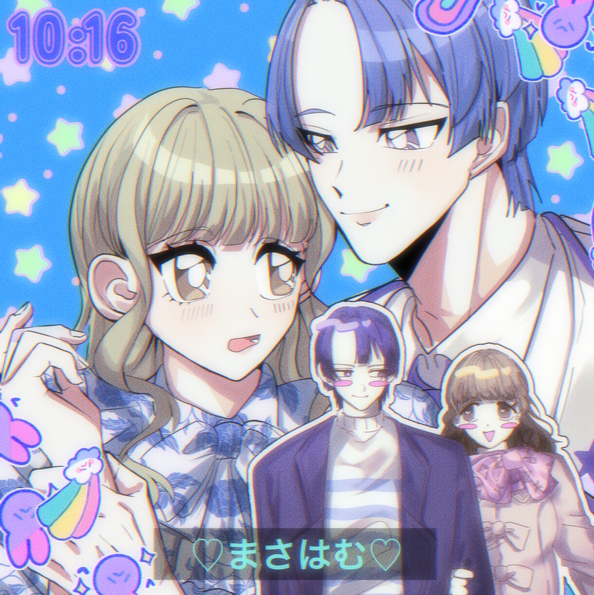少女漫画風夢絵　創作絵　描きます 90年代アニメ風の夢絵、少女漫画の表紙風の夢絵など イメージ4