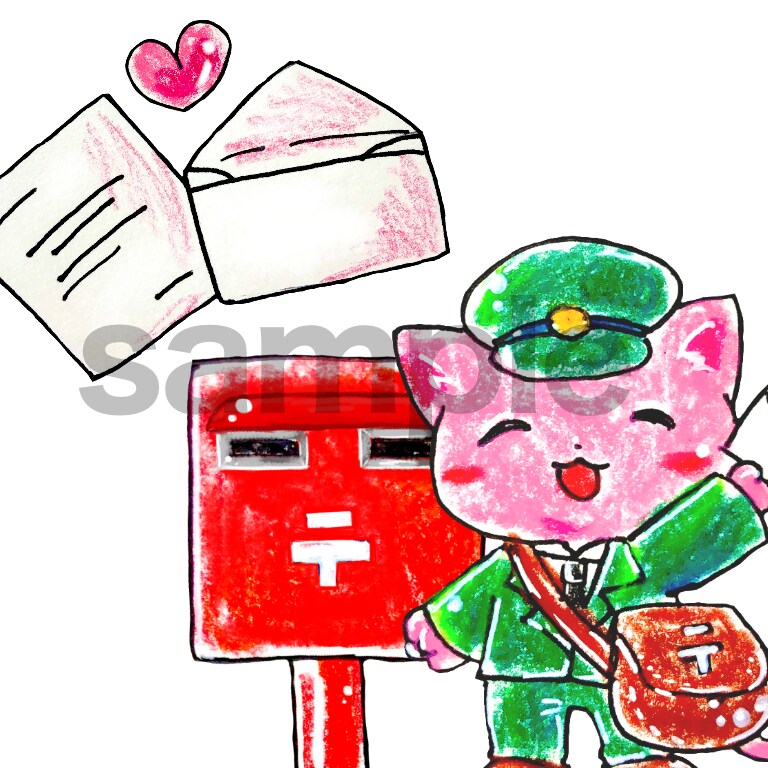 絵本タッチの優しい手描き風イラスト描きます クレヨンで描いた、温かく優しいイメージです。アイコンなどに イメージ3