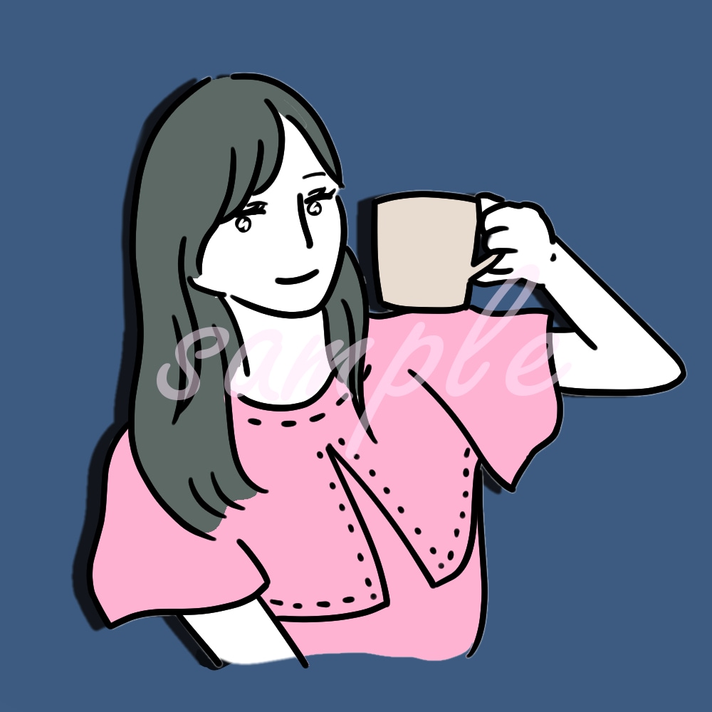 商用◎目立つお洒落アイコン・似顔絵イラスト描きます 文字入れ可◎アイコンやプレゼントに！大人っぽい&かわいい♪ イメージ6