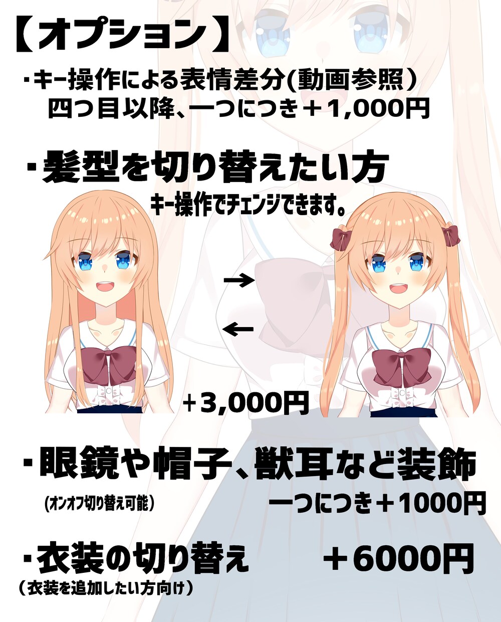Vtuberモデルを一から格安で制作します なめらかに動くモデルでVtuberデビューしませんか? イメージ6