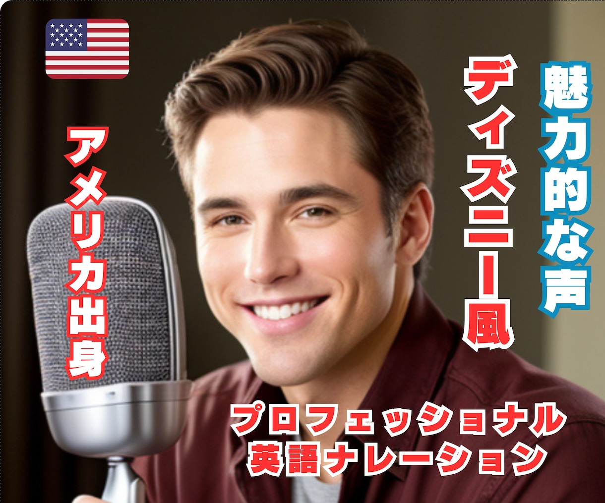 アメリカ出身の男女声優が英語ナレーションします 男女2名のプロ、まるでディズニー！プロの英語ナレーション イメージ1