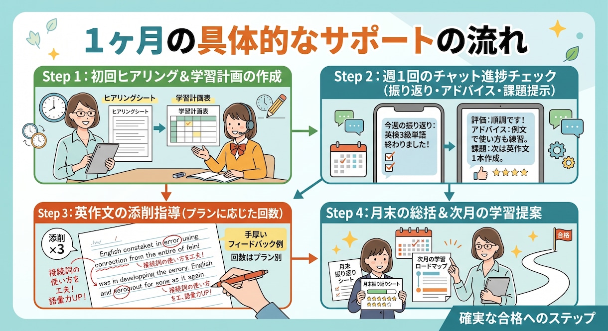 1ヶ月あなたの英語学習サポートします 英検・テスト前の英文法学習などあなたのお悩み解決します！ イメージ3