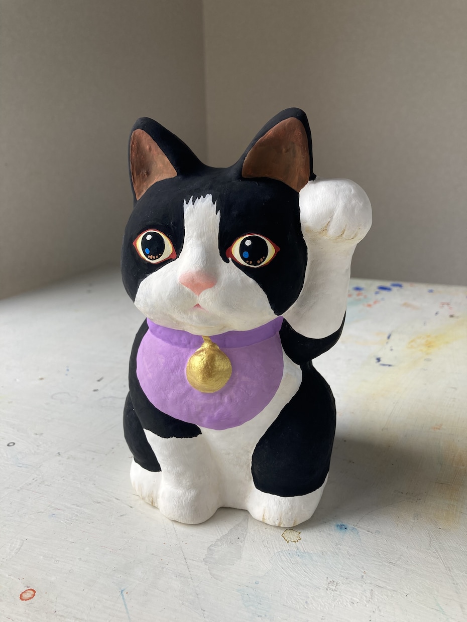 愛猫様似の張り子の招き猫、お作り致します 起業・開業・引越しのお祝いや、猫好きの方への贈答用にぜひ！ イメージ6
