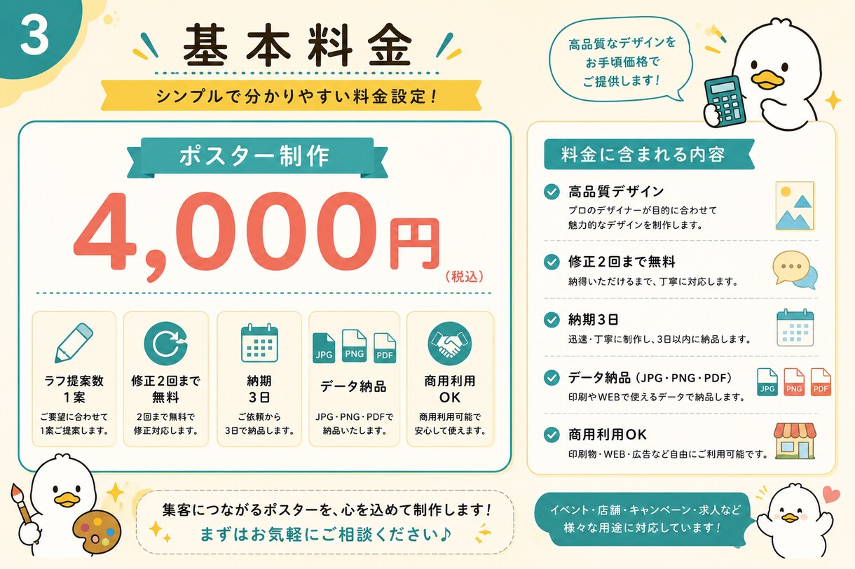 高品質なポスターを制作します 集客につながるポスターを丁寧に制作 イメージ3