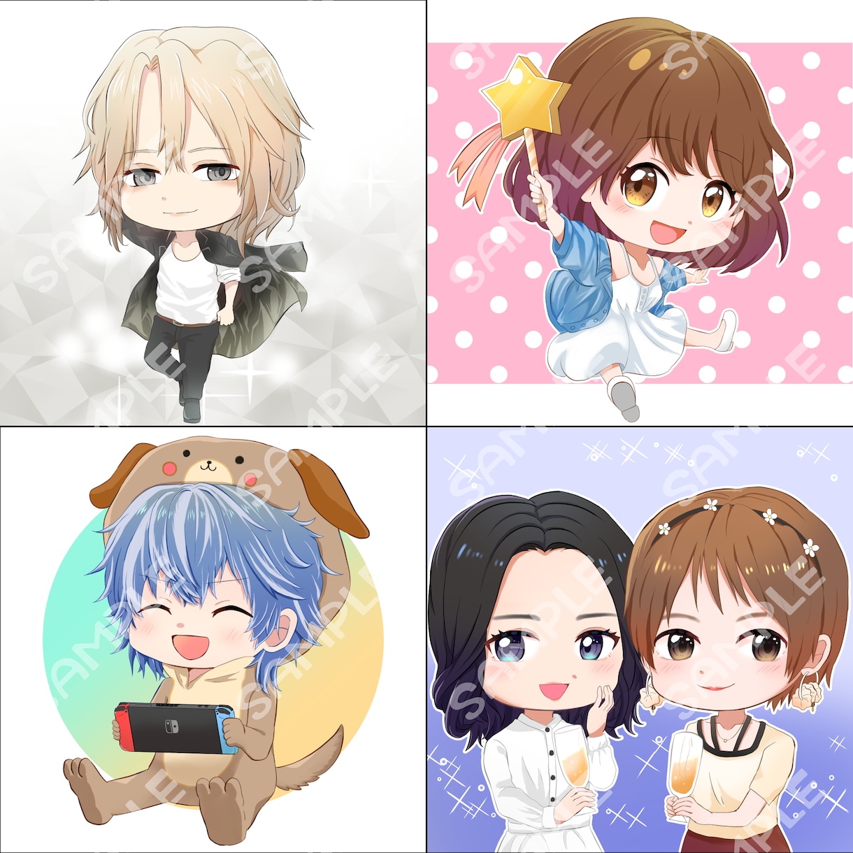 短納期！高クオリティ！SNS用ミニキャラ描きます 可愛い・見やすい・使いやすい絵柄のミニキャラを描きます！ イメージ5
