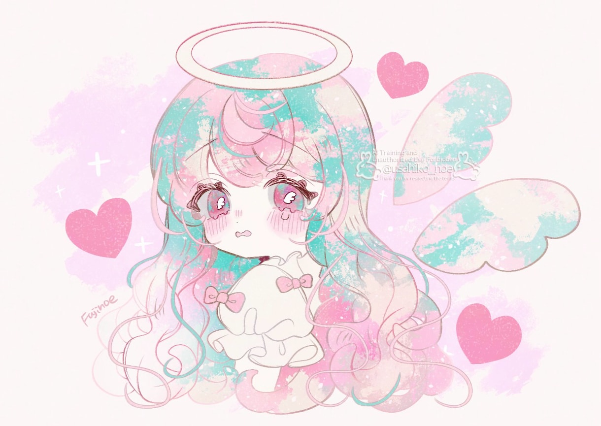 ドリーミーパステルな柔らかく幻想的な絵を制作します SNSアイコンやサムネ、ギフトなどに！女の子が得意です。 イメージ1