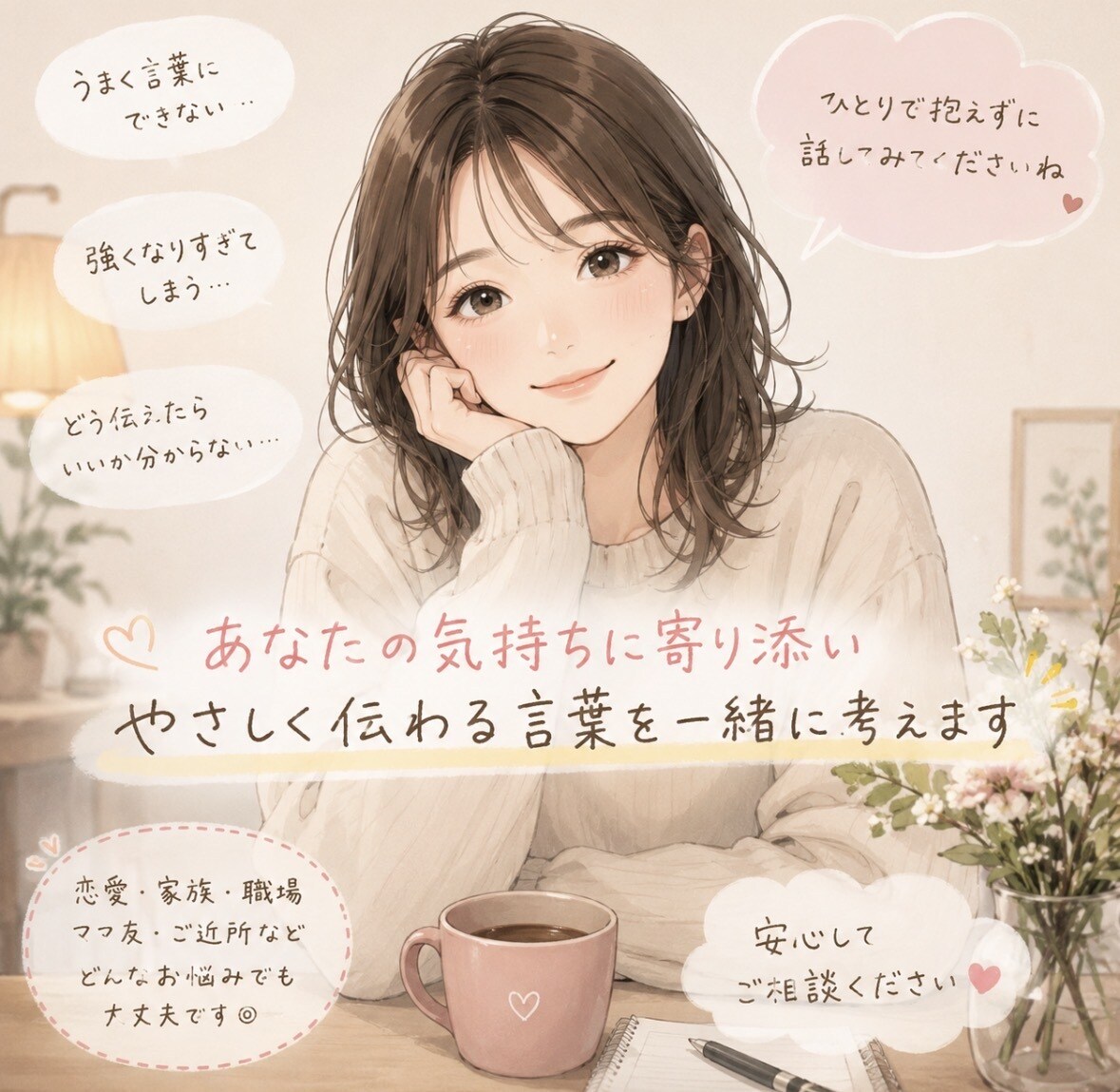 LINE返信一緒に考えます やさしく伝わる文章作りをお手伝いしています。 イメージ2