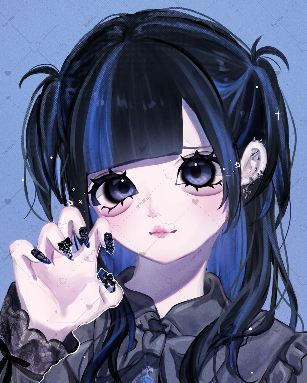 SNSアイコンイラストお描きします 2.5次元絵柄の地雷系、量産型イラストお描きします イメージ2