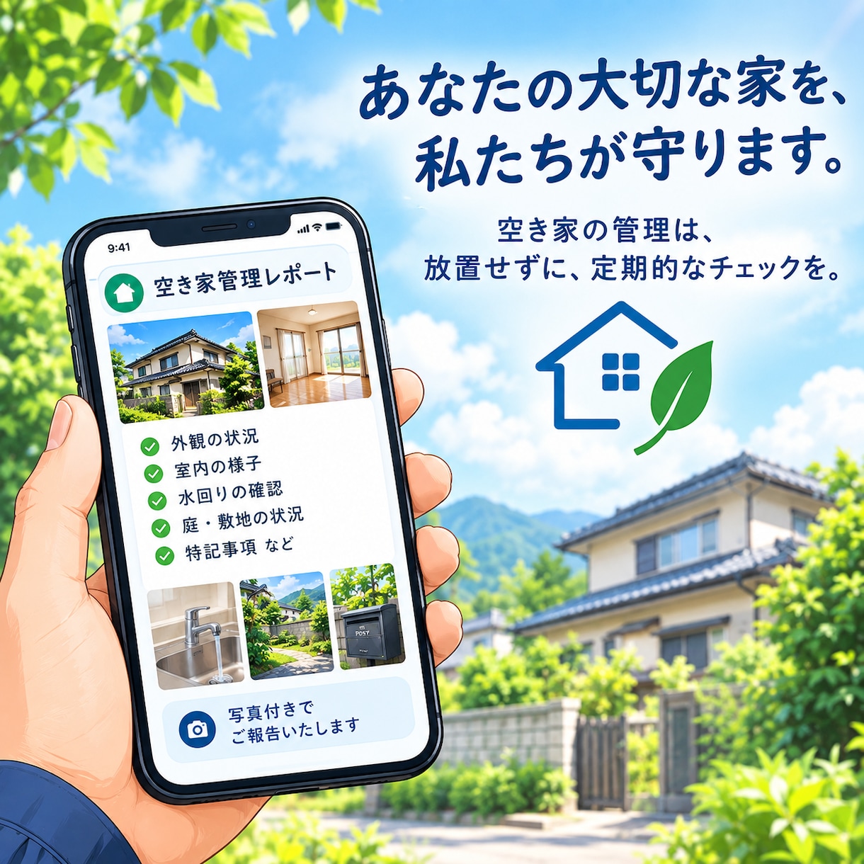 広島県 山口県の遠方の空き家見に行きます 空き家の管理は放置せず定期的なチェックを！ イメージ1