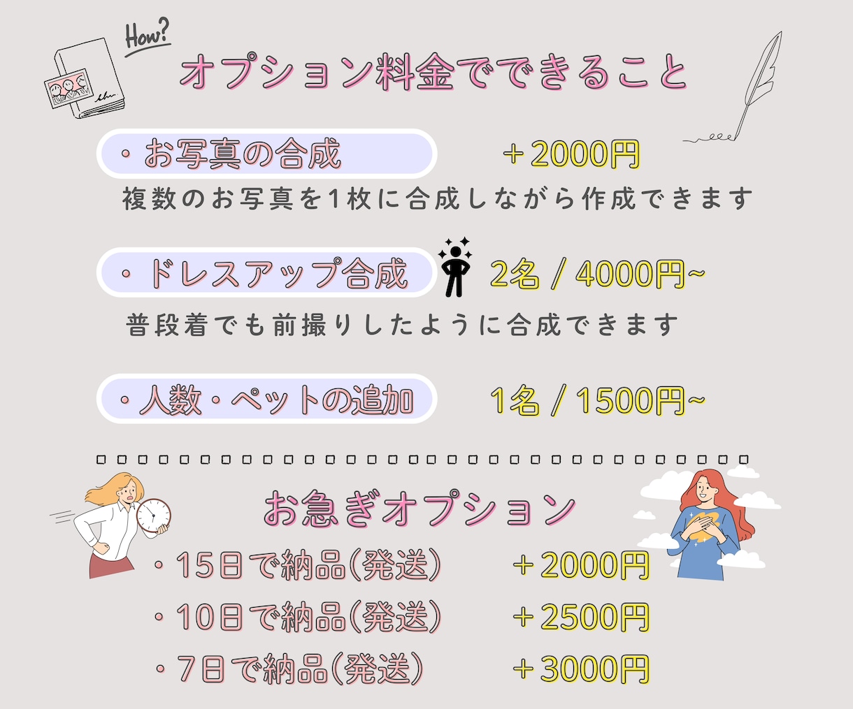 写真から優しいタッチの似顔絵を作成いたします 似顔絵の実績800件以上 / 合成もできます イメージ8