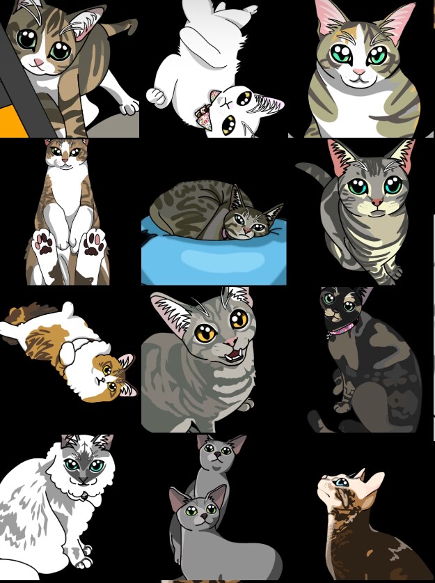 あなたの愛猫の似顔絵をデジタルで描きます ねこちゃんのデジタルイラストをデータで納品します。 イメージ1