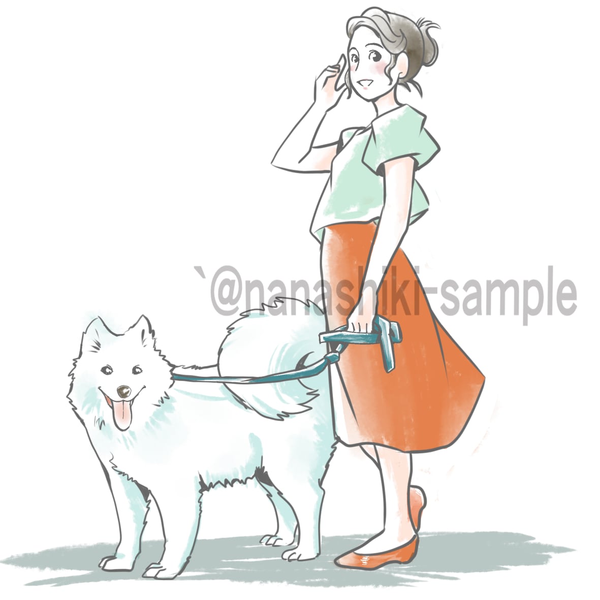 ニャンコちゃん、ワンちゃんの似顔絵をお描きします 大切なペットのお写真を元に、水彩画風な色合いで表現します。 イメージ6