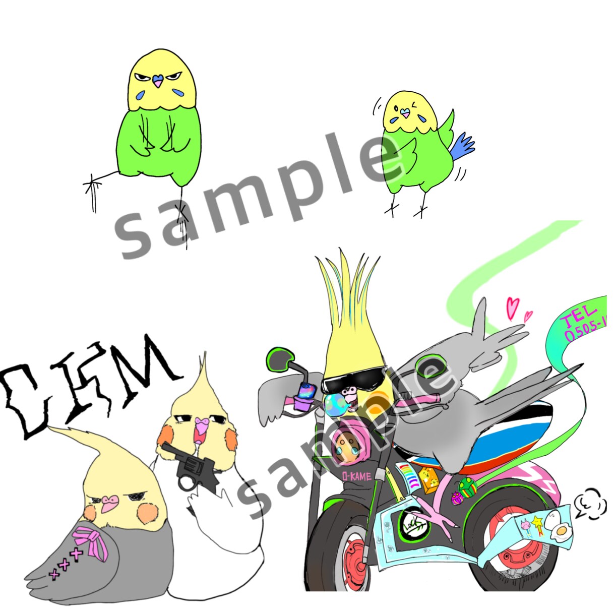 動物イラスト描きます 地雷系、サイバー、スチームパンク、ロボ、ゆるい系描きます。 イメージ8