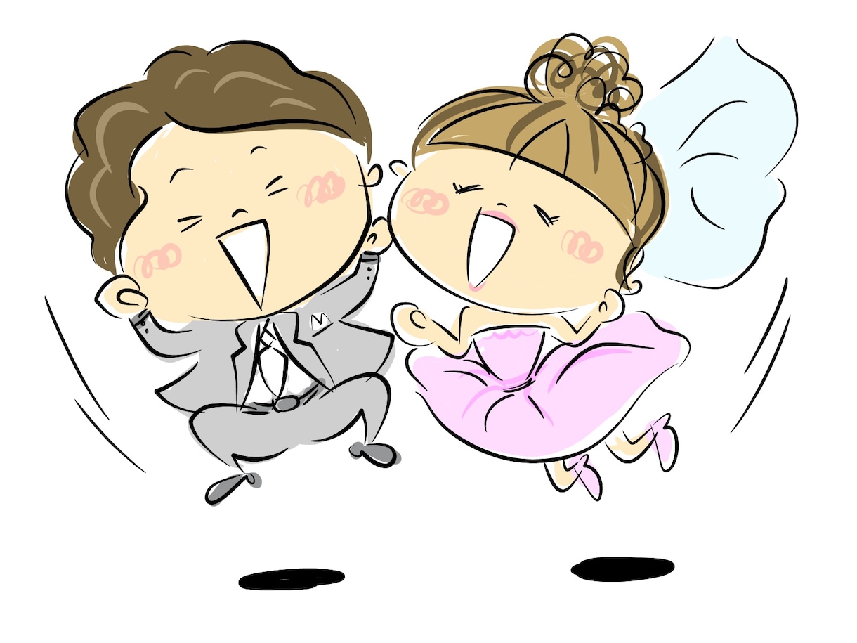 新郎新婦のイラスト描きます 幸せのお手伝いをさせてください♥ イメージ2