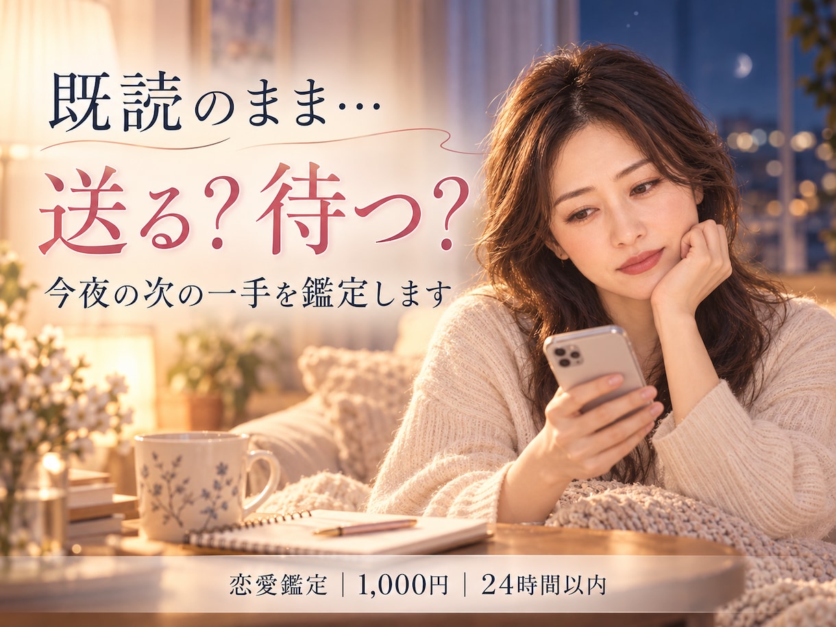 既読のまま…送る？待つ？占います 今夜どうする？次の一手を整理します イメージ1