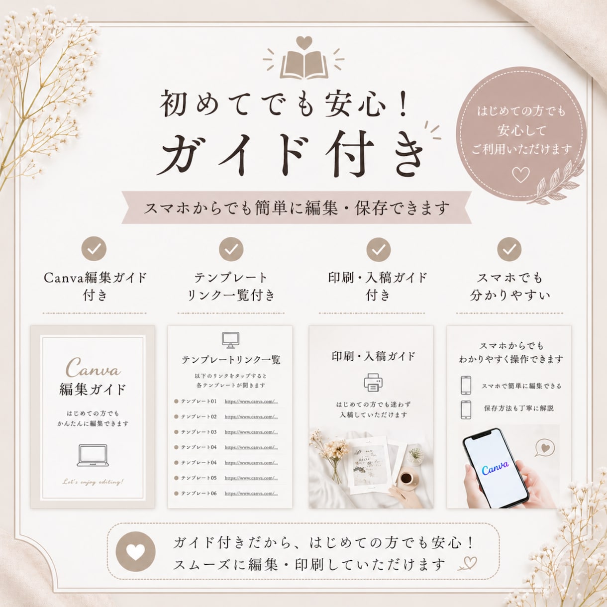 結婚式テンプレ6点set　Canvaで編集できます Canvaで簡単に編集できる結婚式テンプレート6点setです イメージ9