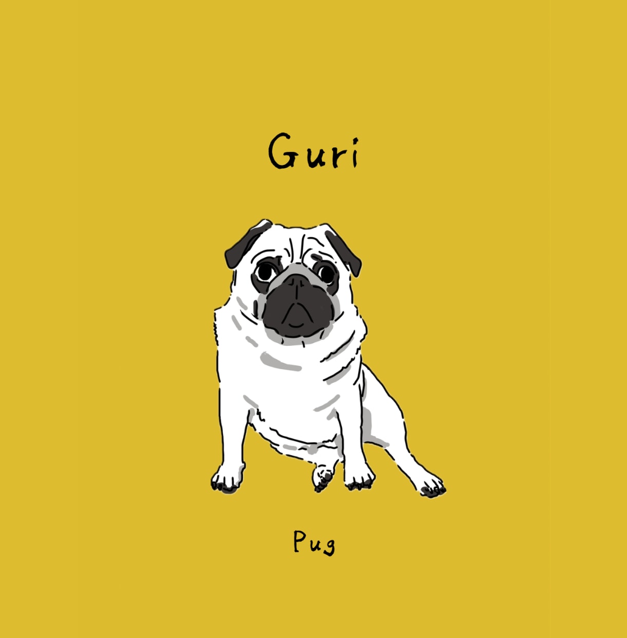 シンプルな線と配色で綺麗目な犬の絵を描きます 少ない色数とシンプルな線でセンスのいい絵に仕上げます イメージ3