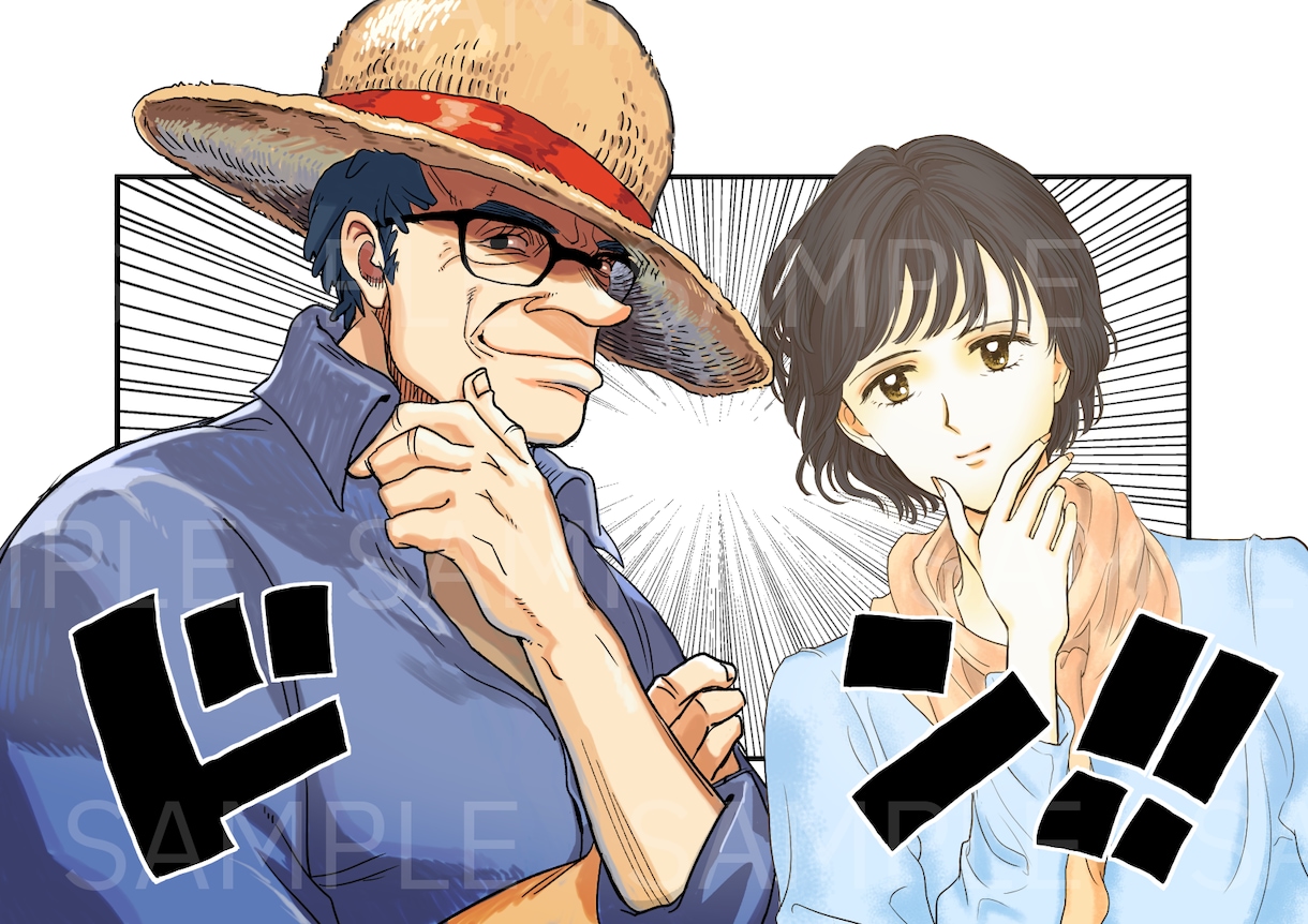 お好きな漫画・アニメ風の似顔絵を描きます 「好き」を詰め込んだ 世界に一枚だけの絵を！ イメージ1