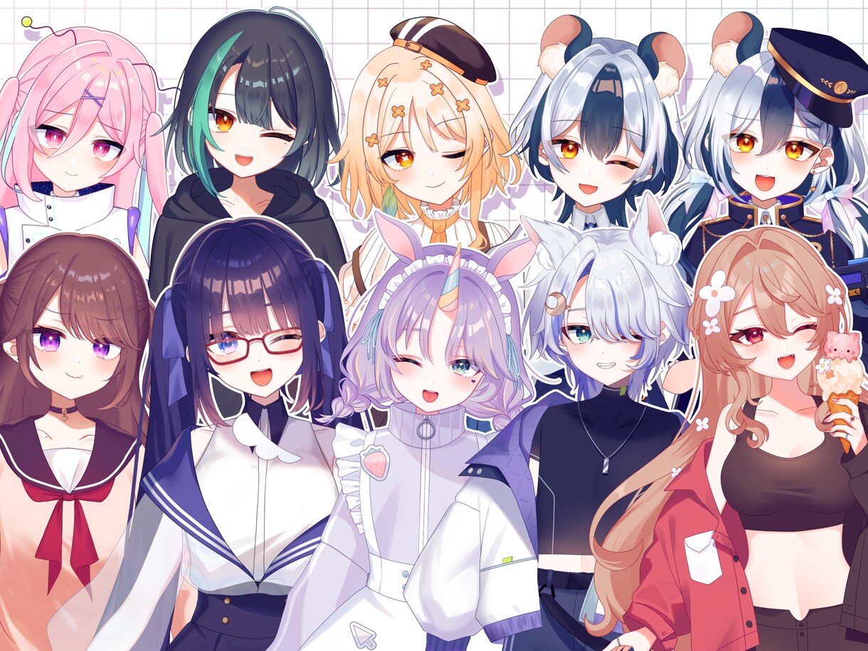 キャラデザからモデリングまで一括で制作します 高可動域でかわいいモデルをお作りします！ イメージ3