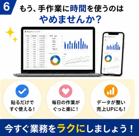 楽天CSV貼るだけで売上管理を自動化します CSV整理・集計の手作業を減らしたい店舗様向け イメージ6
